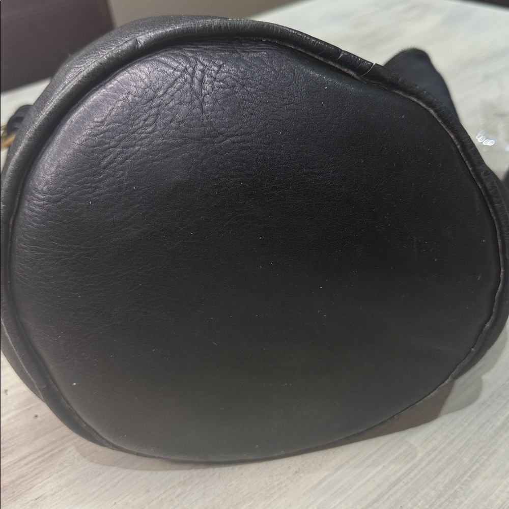 Vintage Coach Black Leather XL Large Unlined Bucket Bag - Picture 9 of 9